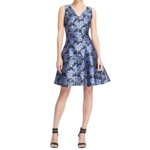 Donna Karan New York Women’s Floral Jacquard Fit & Flare Dress‎  Sz 6